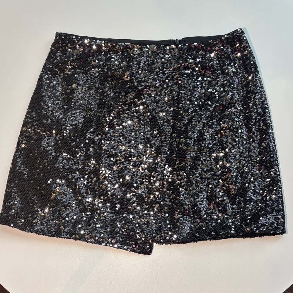 The Impeccable Pig Black Sequin Mini Skirt
